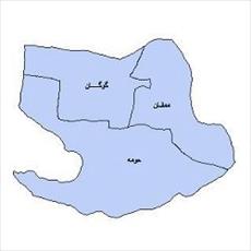 نقشه بخش های شهرستان آذرشهر    
