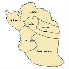 نقشه بخش های شهرستان اصفهان    