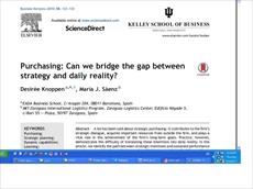 Purchasing: Can we bridge the gap between strategy and daily reality?